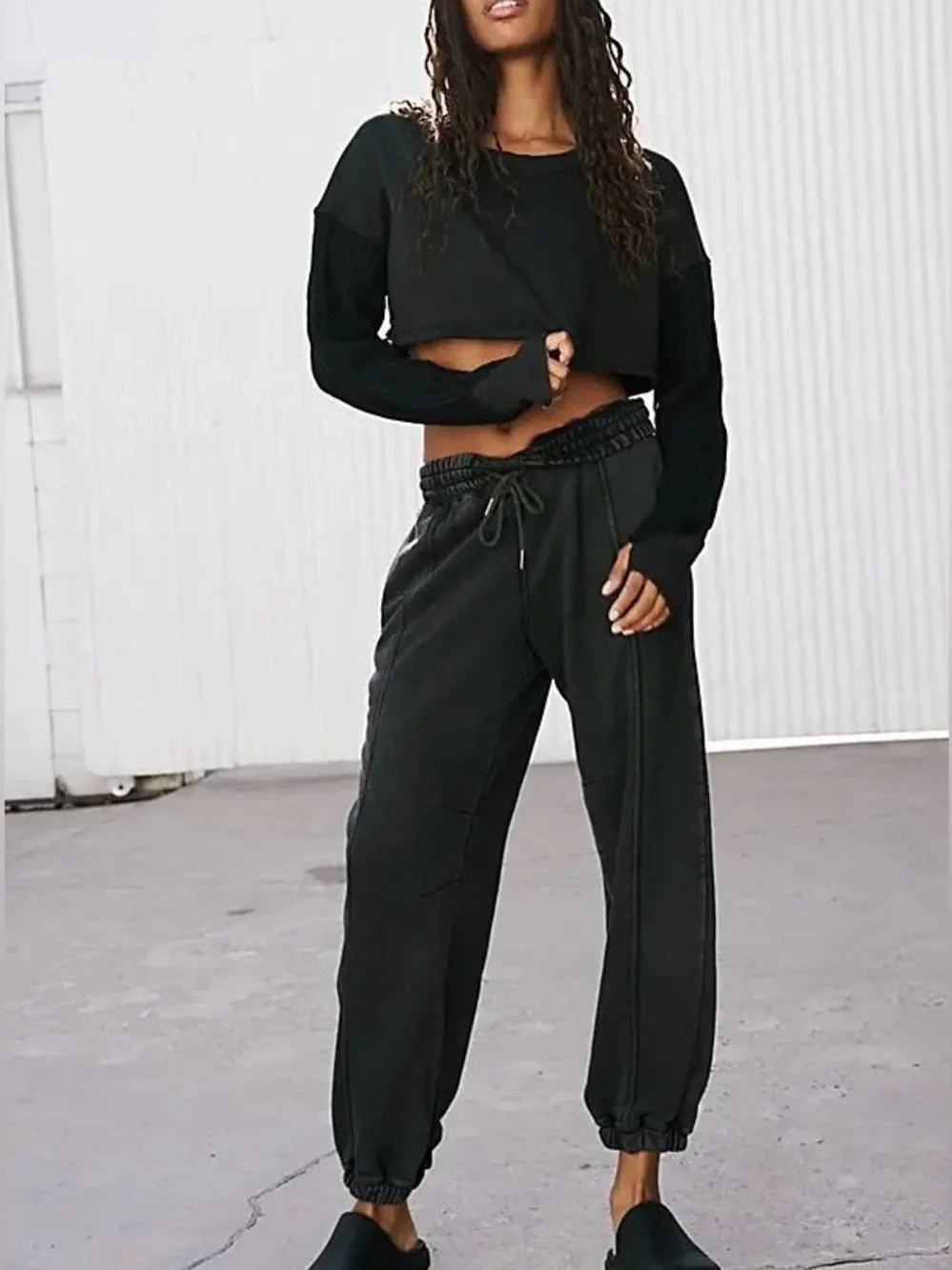 NWOT Free People FP Movement Snow Worries Layer - black - small